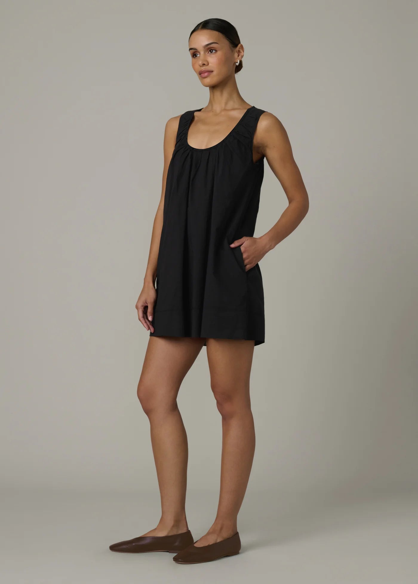 THE ANA U NECK MINI DRESS