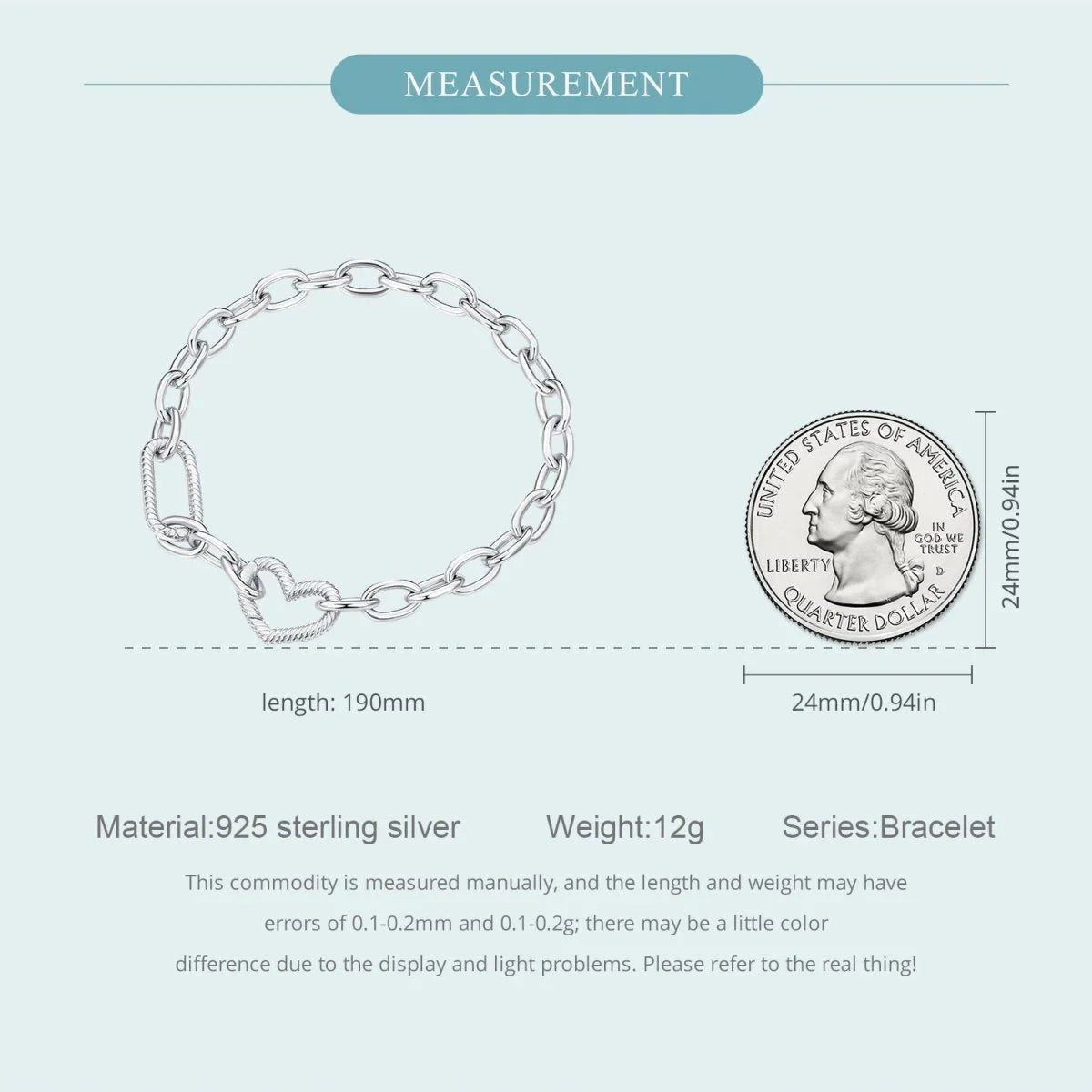 Simple Heart Chain Bracelet