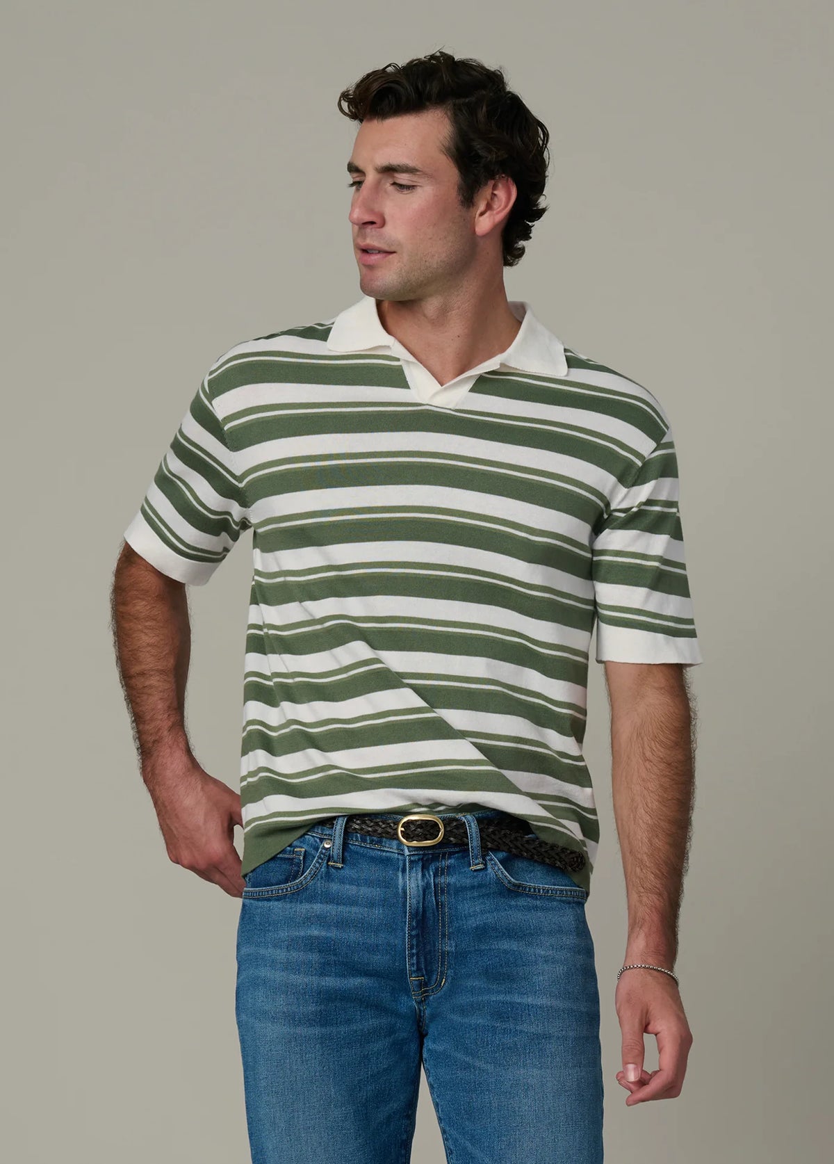 STRIPED CLUB POLO