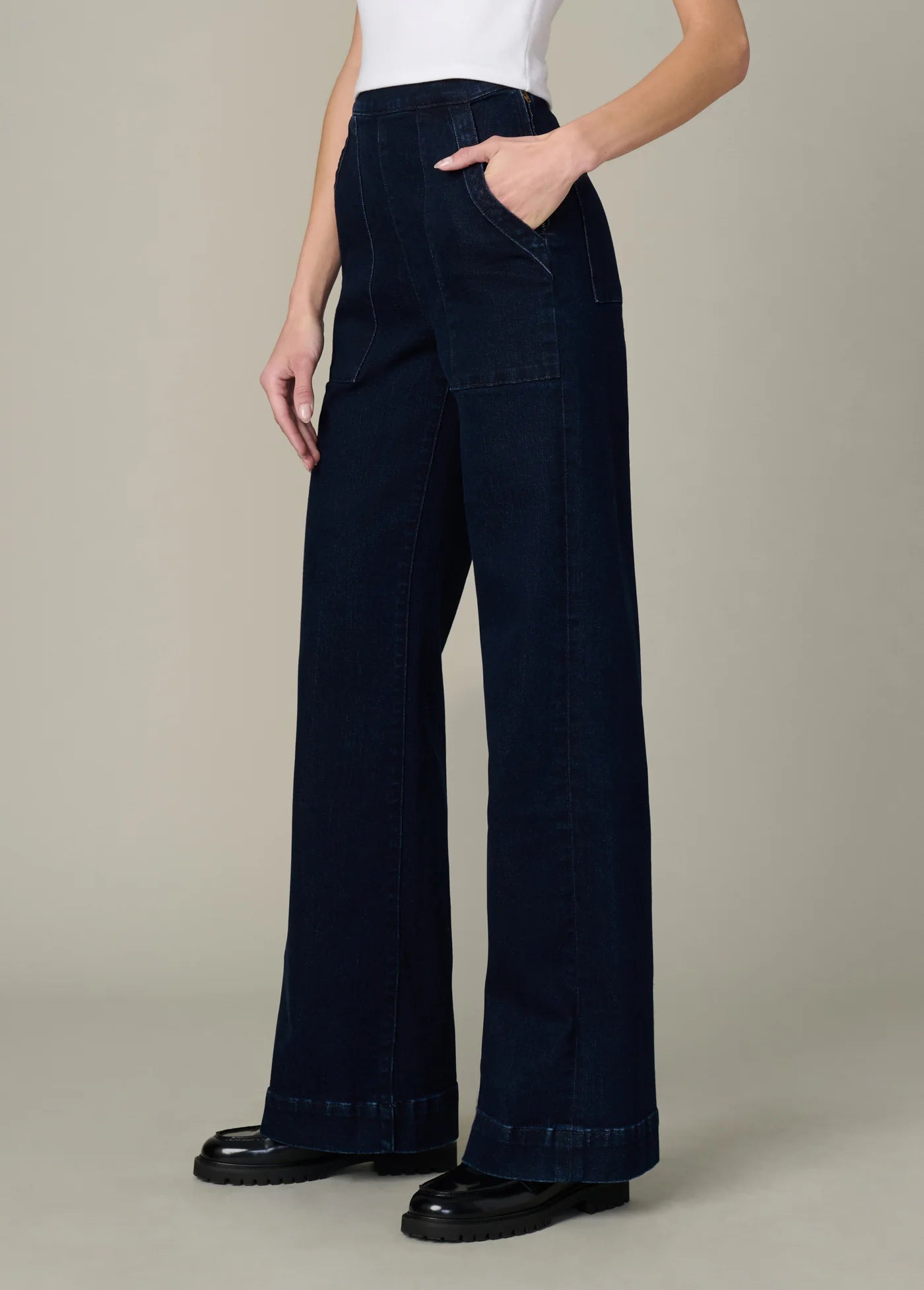 THE SIDE ZIP WIDE LEG