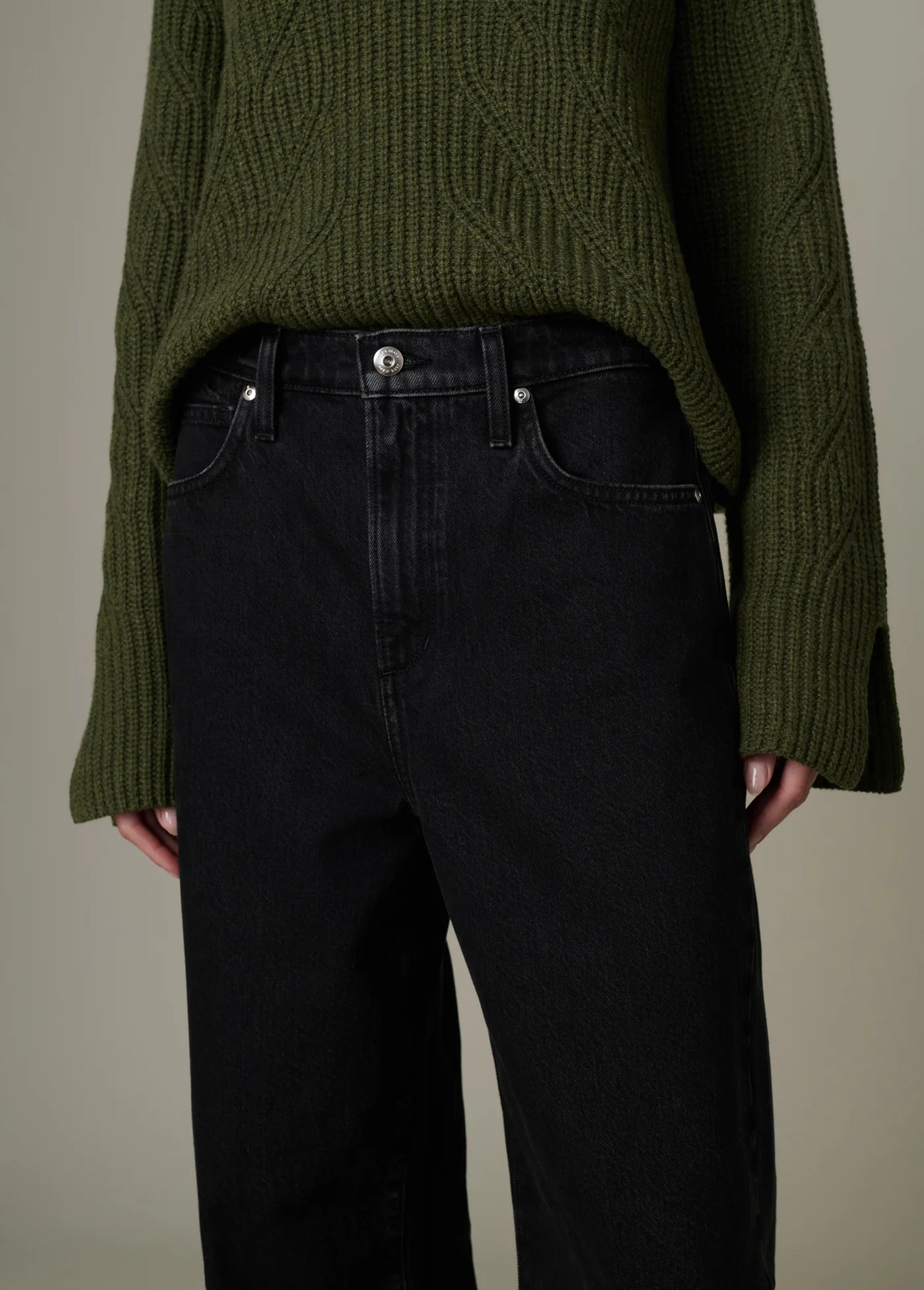 THE ELLA CABLE KNIT FUNNEL NECK SWEATER