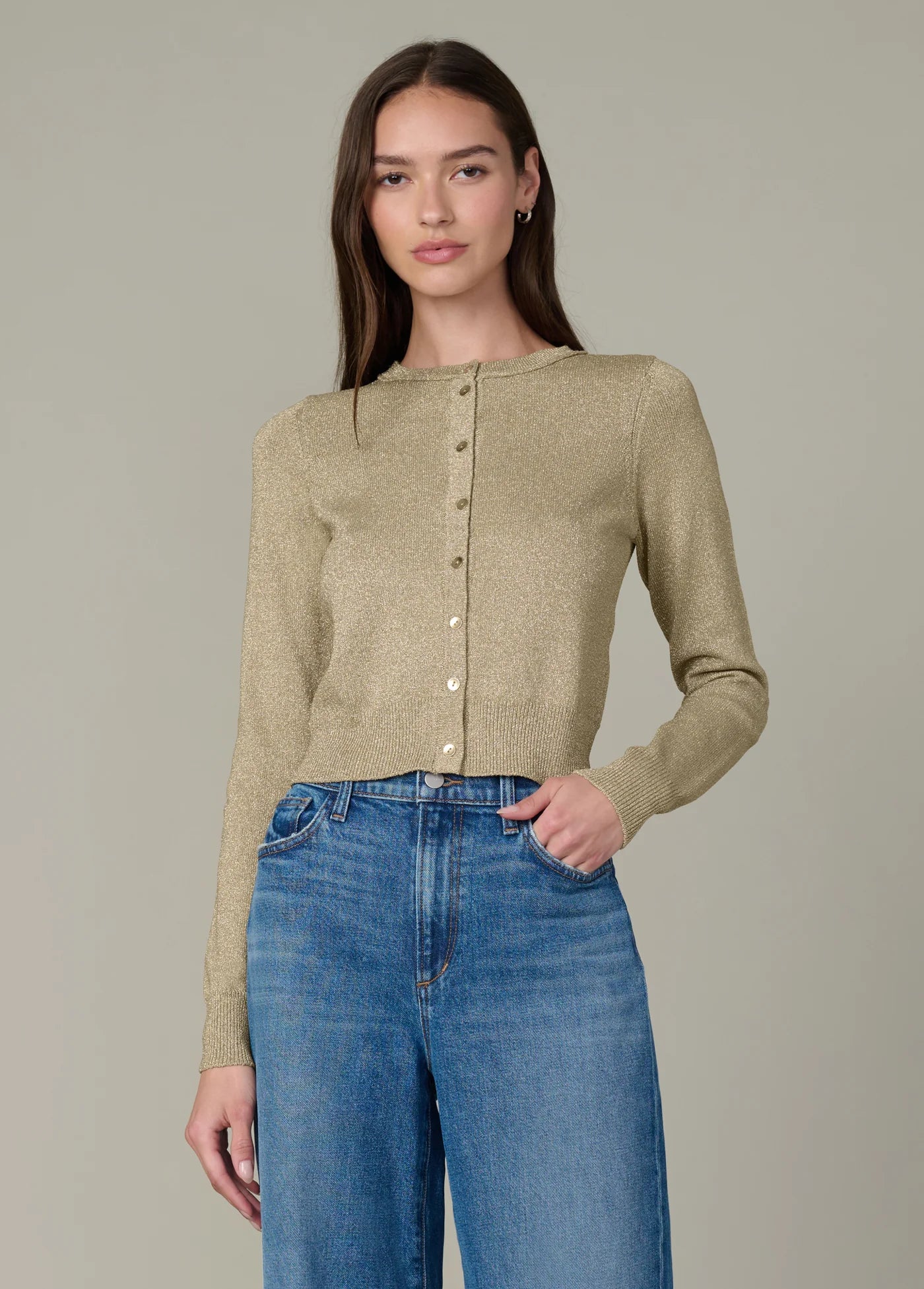 THE DANI METALLIC CARDIGAN
