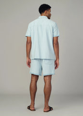 REVERSE CHAMBRAY CAMP SHIRT