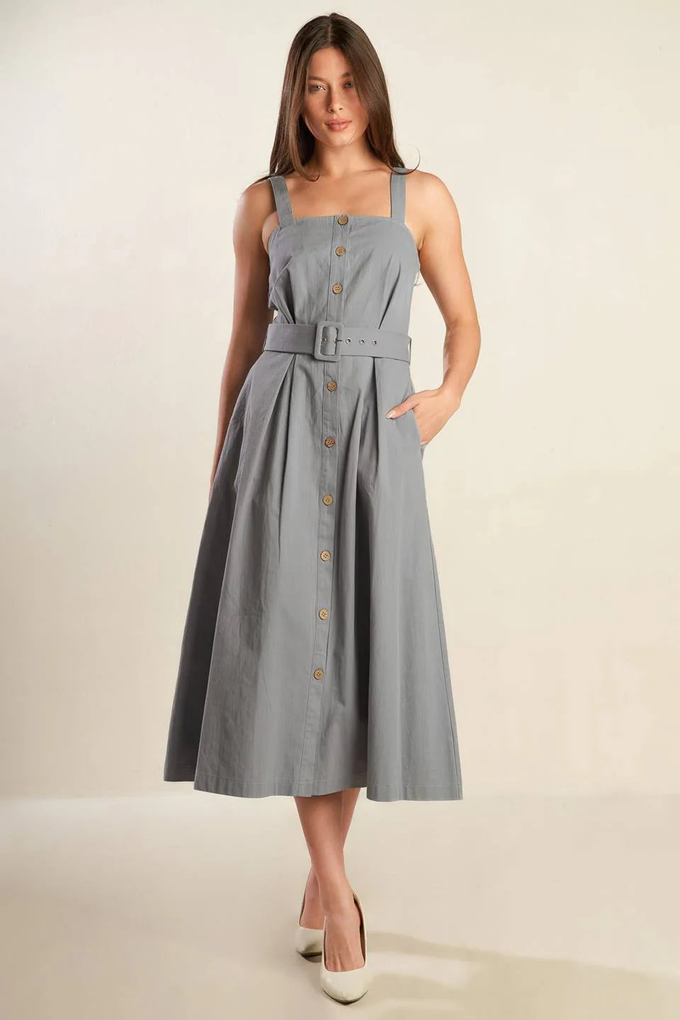 CALIFORNIA DREAMING BUTTON DOWN DRESS