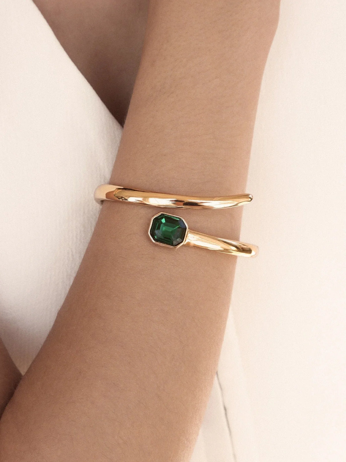 Deco Crystal Wrap Cuff