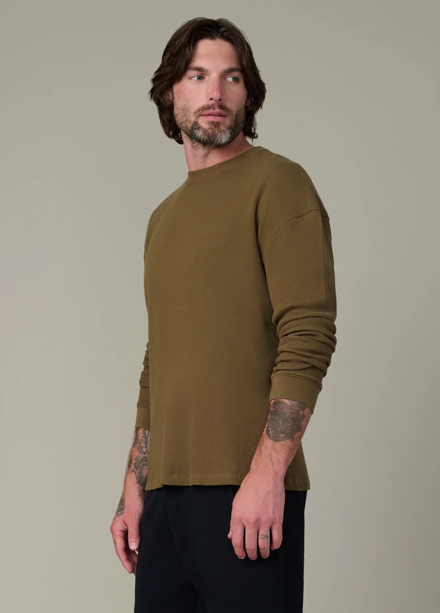 LONG SLEEVE WAFFLE TEE