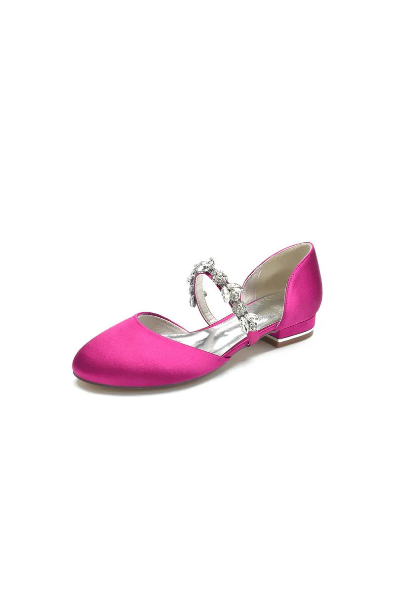 Flats with Rhinestone embellished Strap Party