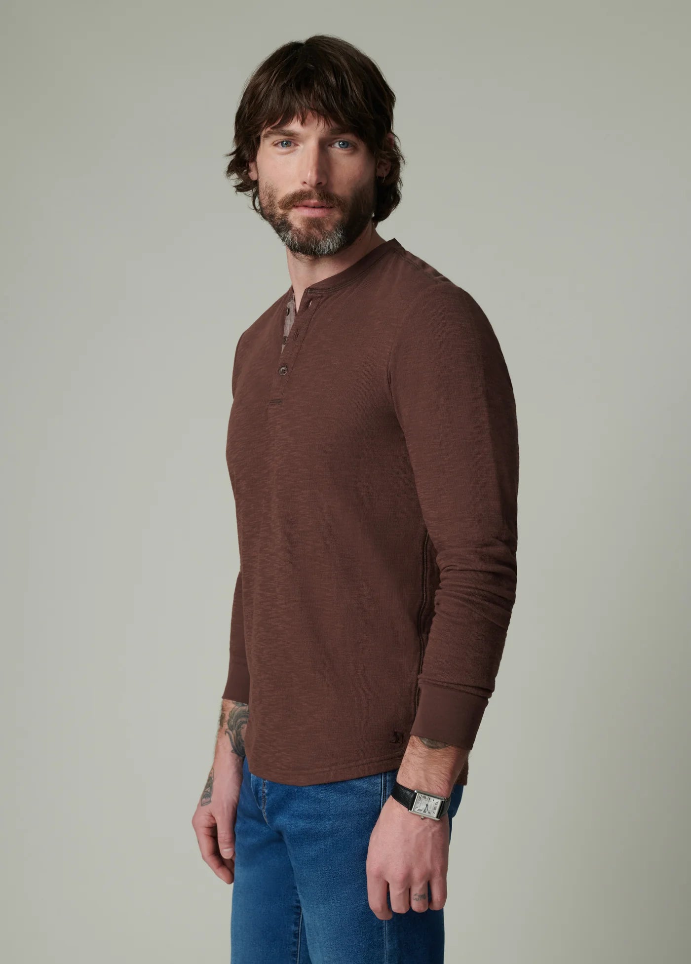 DWIGHT DOUBLE FACE HENLEY