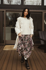 Dakota Cable Knit Sweater in Ivory FINAL SALE