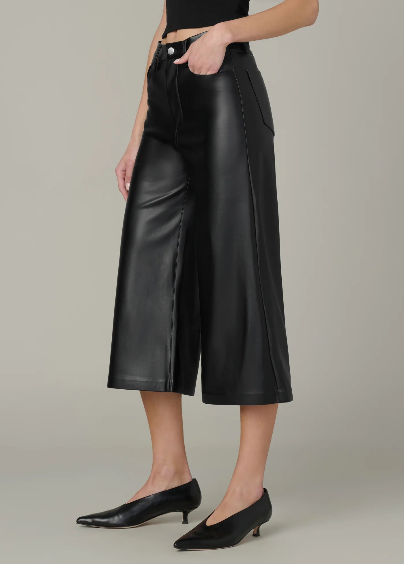 THE CULOTTE VEGAN LEATHER PANT