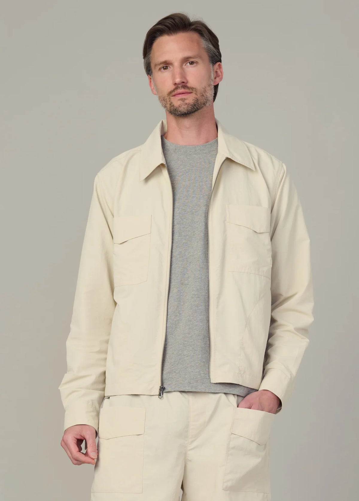 MODERN UTILITARIAN ZIP SHIRT
