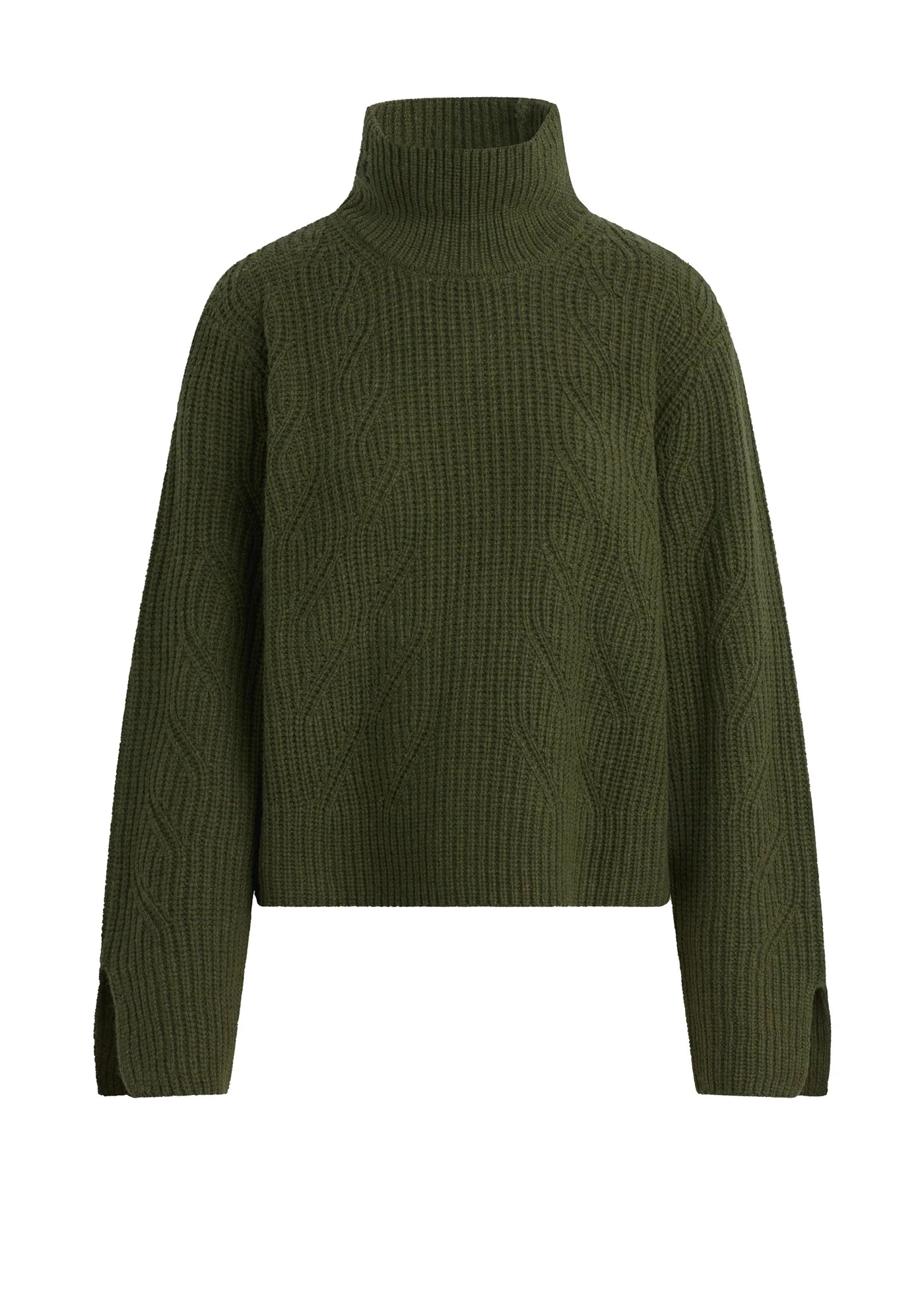 THE ELLA CABLE KNIT FUNNEL NECK SWEATER