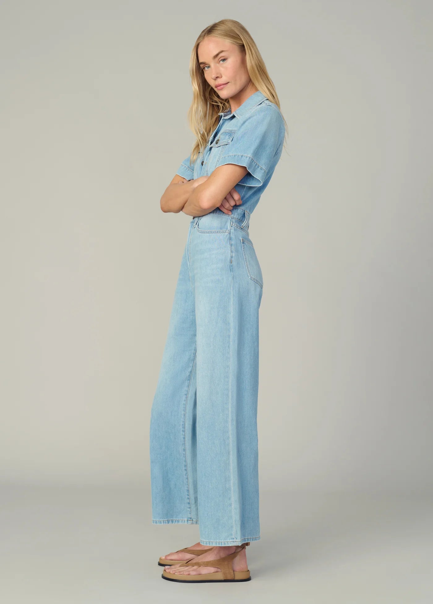 DENIM TRUCKER JUMPSUIT
