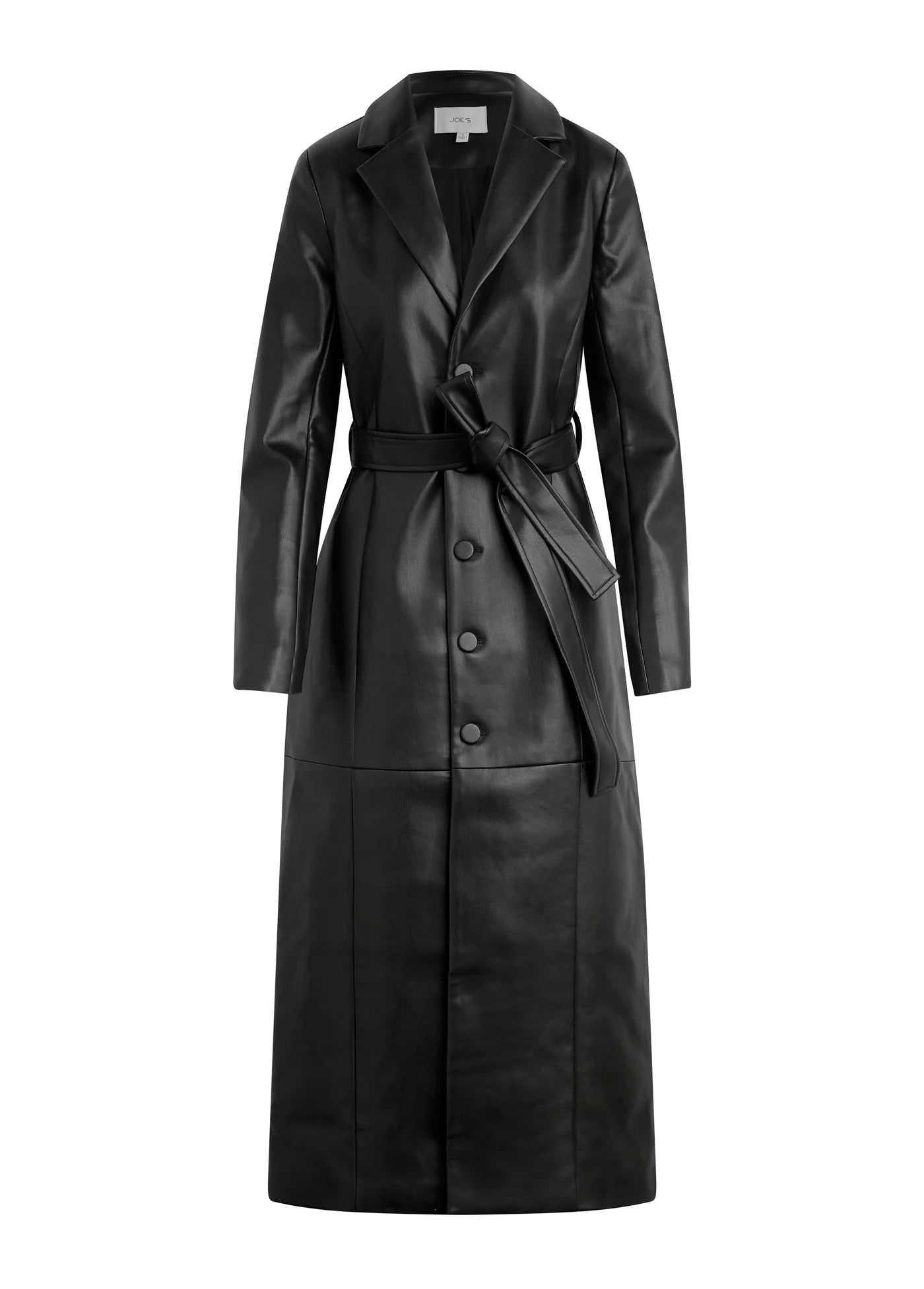 THE VEGAN LEATHER LONG COAT