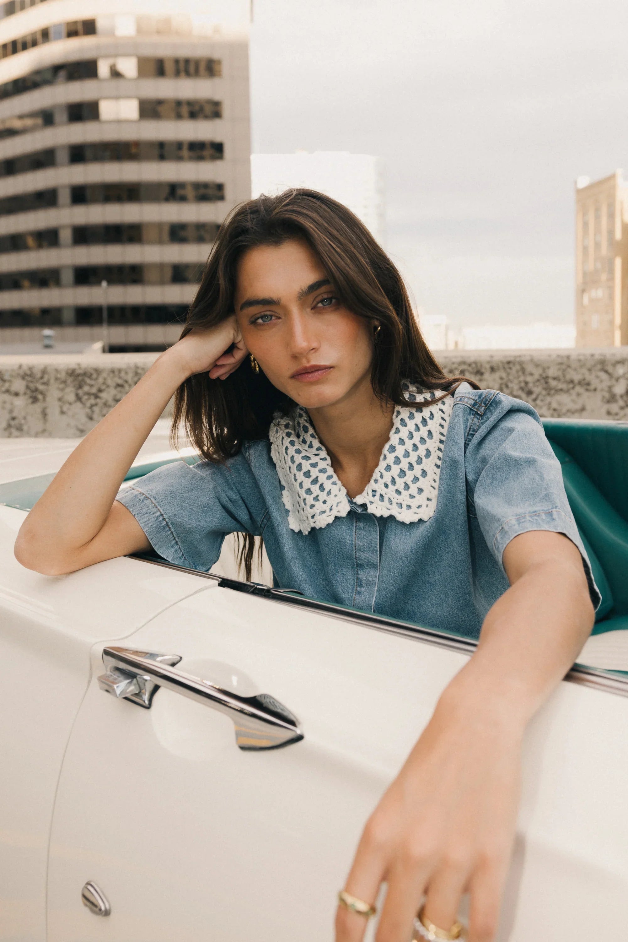 Pierce Denim Blouse