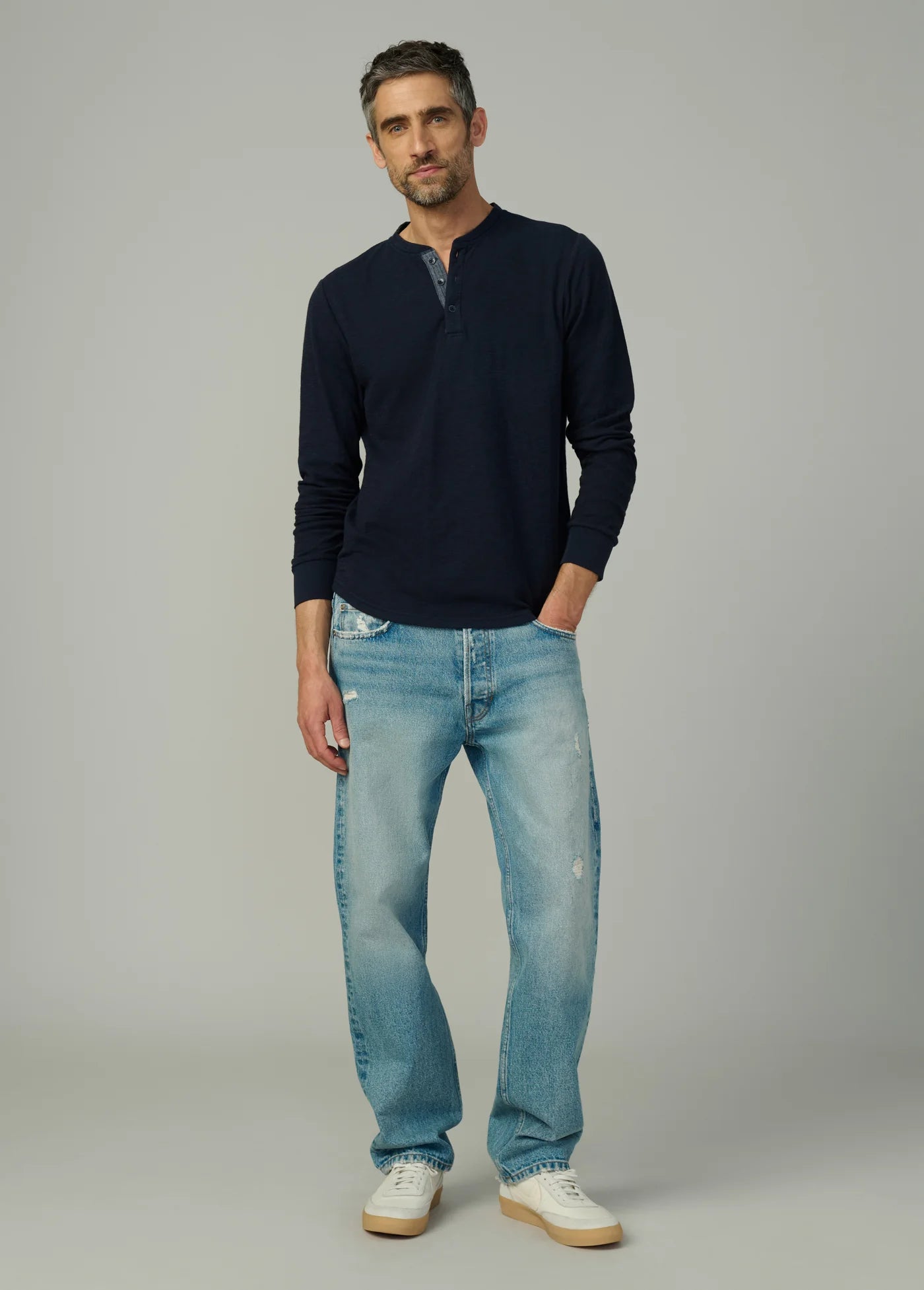 DWIGHT DOUBLE FACE HENLEY