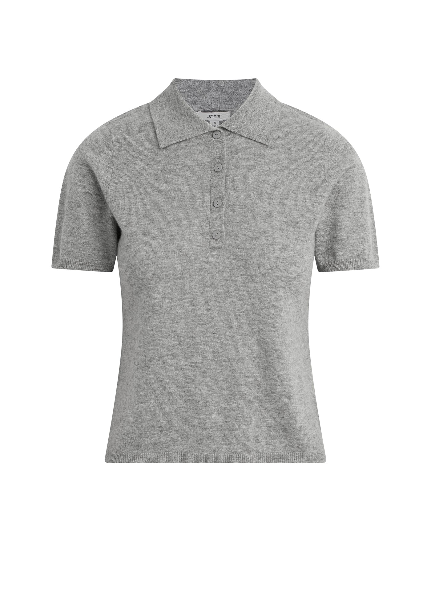 THE CASHMERE SHORT SLEEVE POLO SWEATER