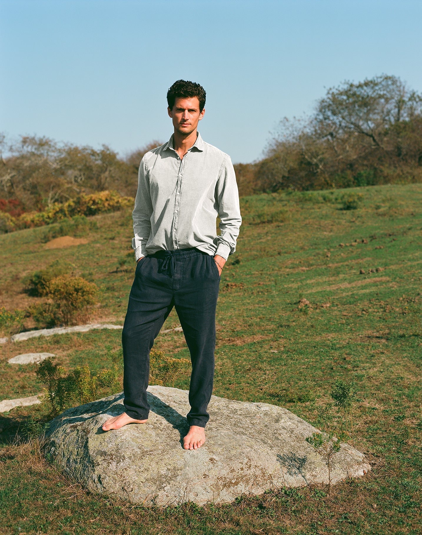 LINEN DRAWSTRING TROUSERS