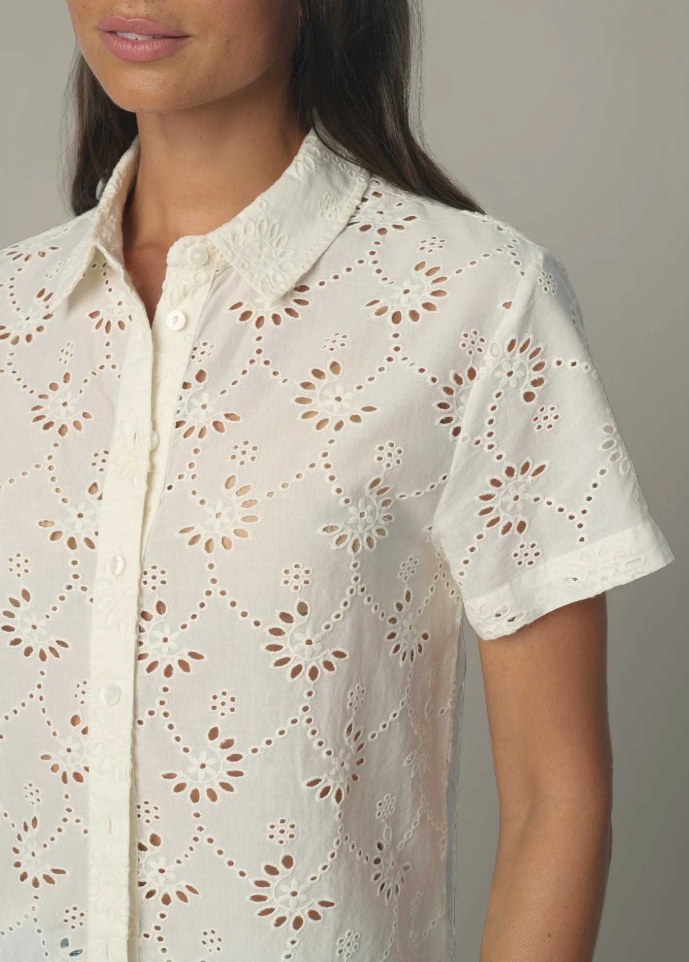 THE EYELET SHORT SLEEVE SHIRT