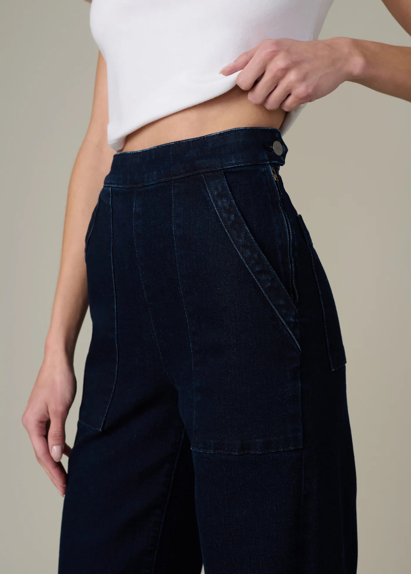THE SIDE ZIP WIDE LEG