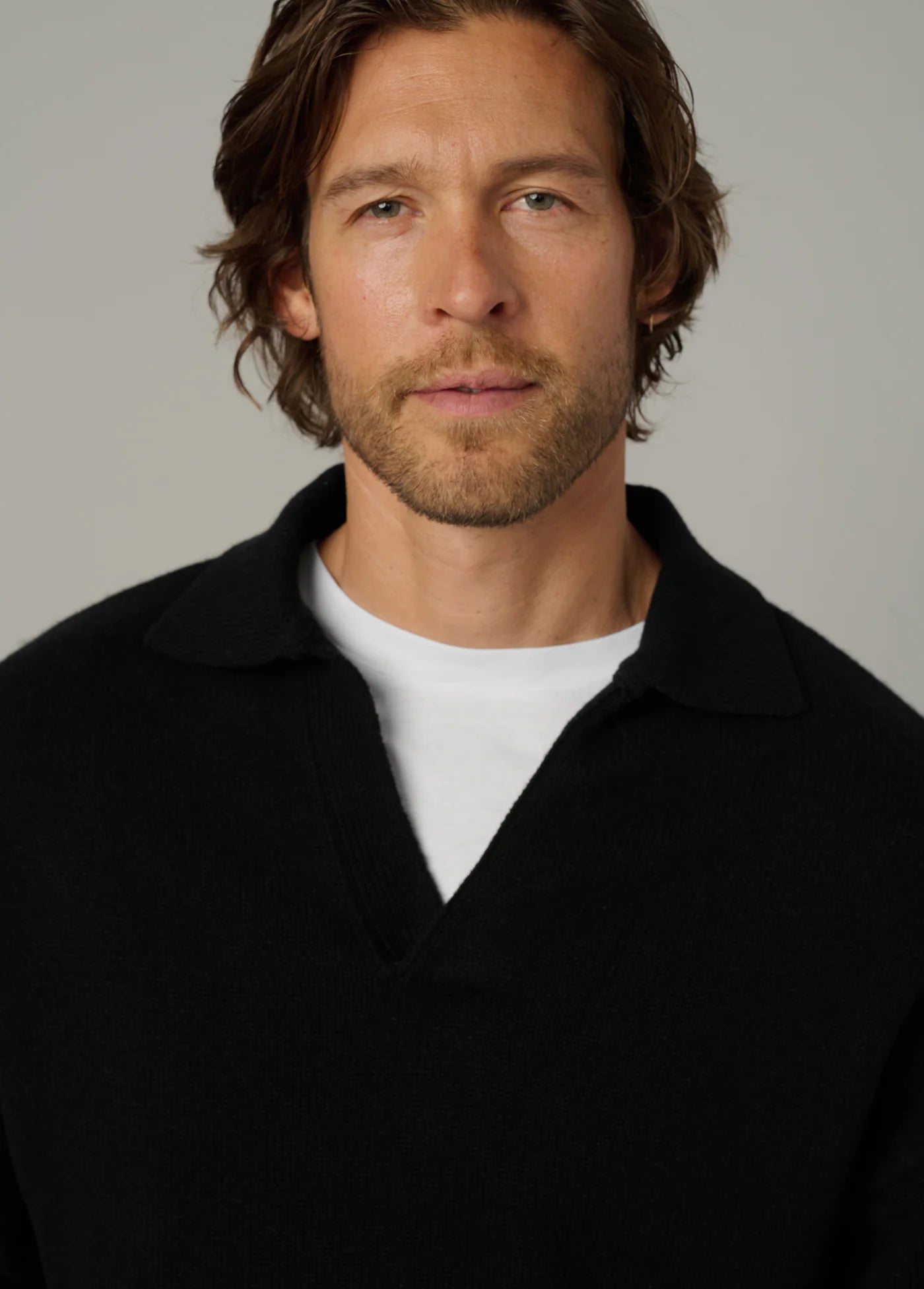 RELAXED POLO SWEATER