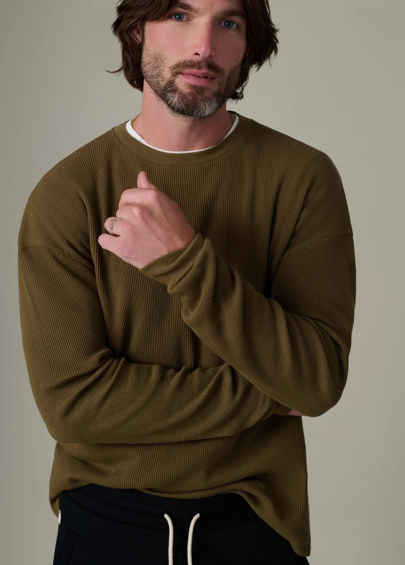 LONG SLEEVE WAFFLE TEE