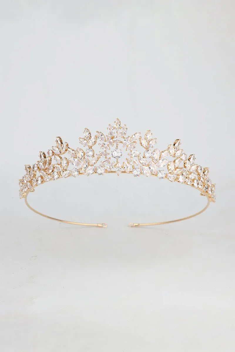 Gold Zirconia Queen Crown