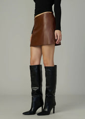 THE VEGAN LEATHER MINI SKIRT