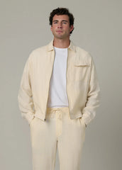 LINEN ZIP JACKET