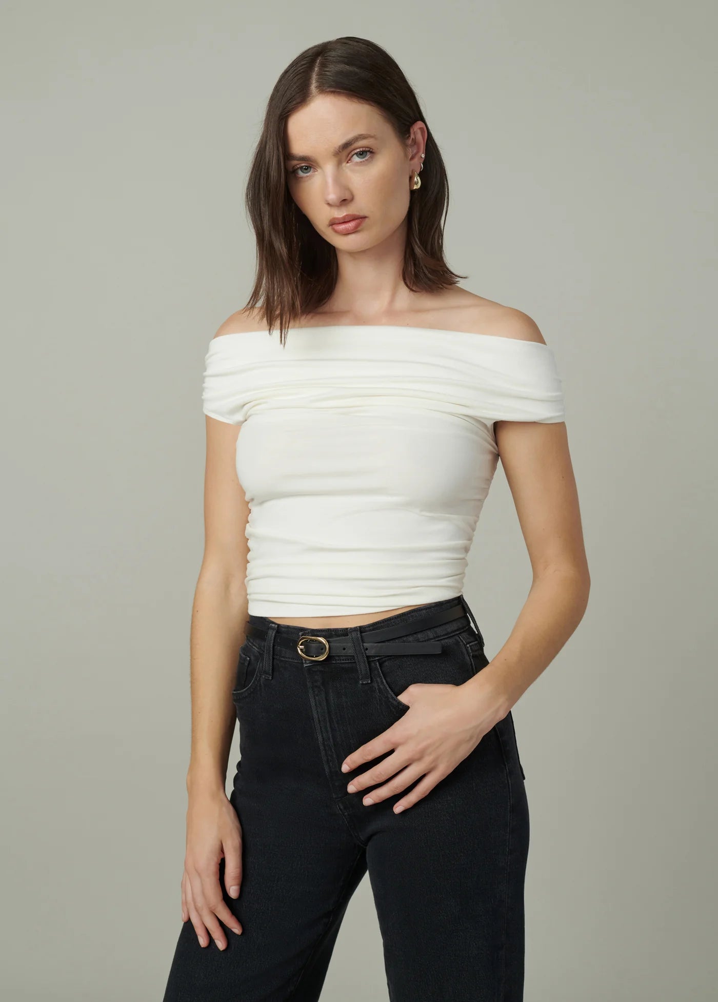 THE MIA SLEEVELESS OFF THE SHOULDER TOP