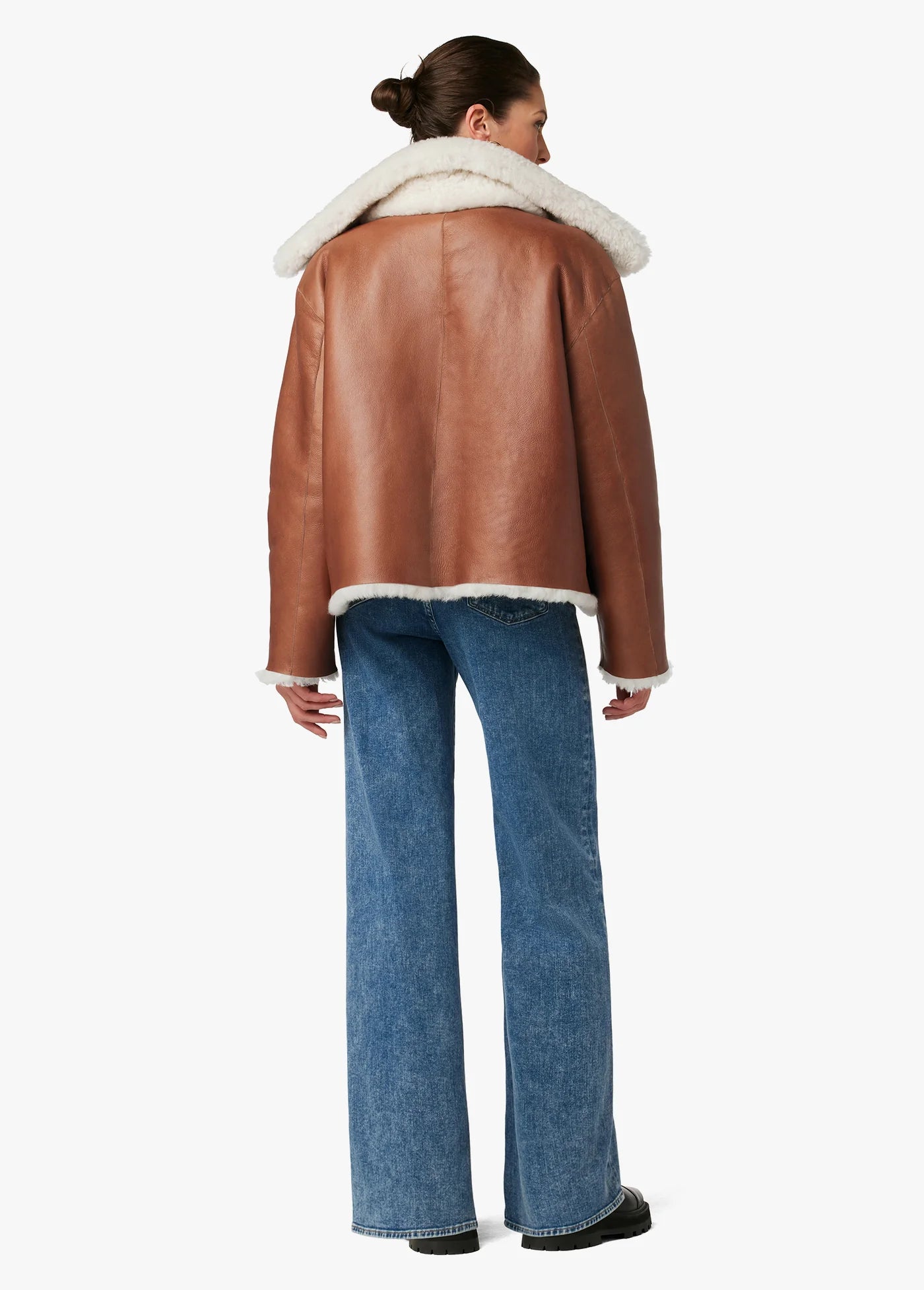 THE LISA REVERSIBLE SHEARLING LEATHER JACKET