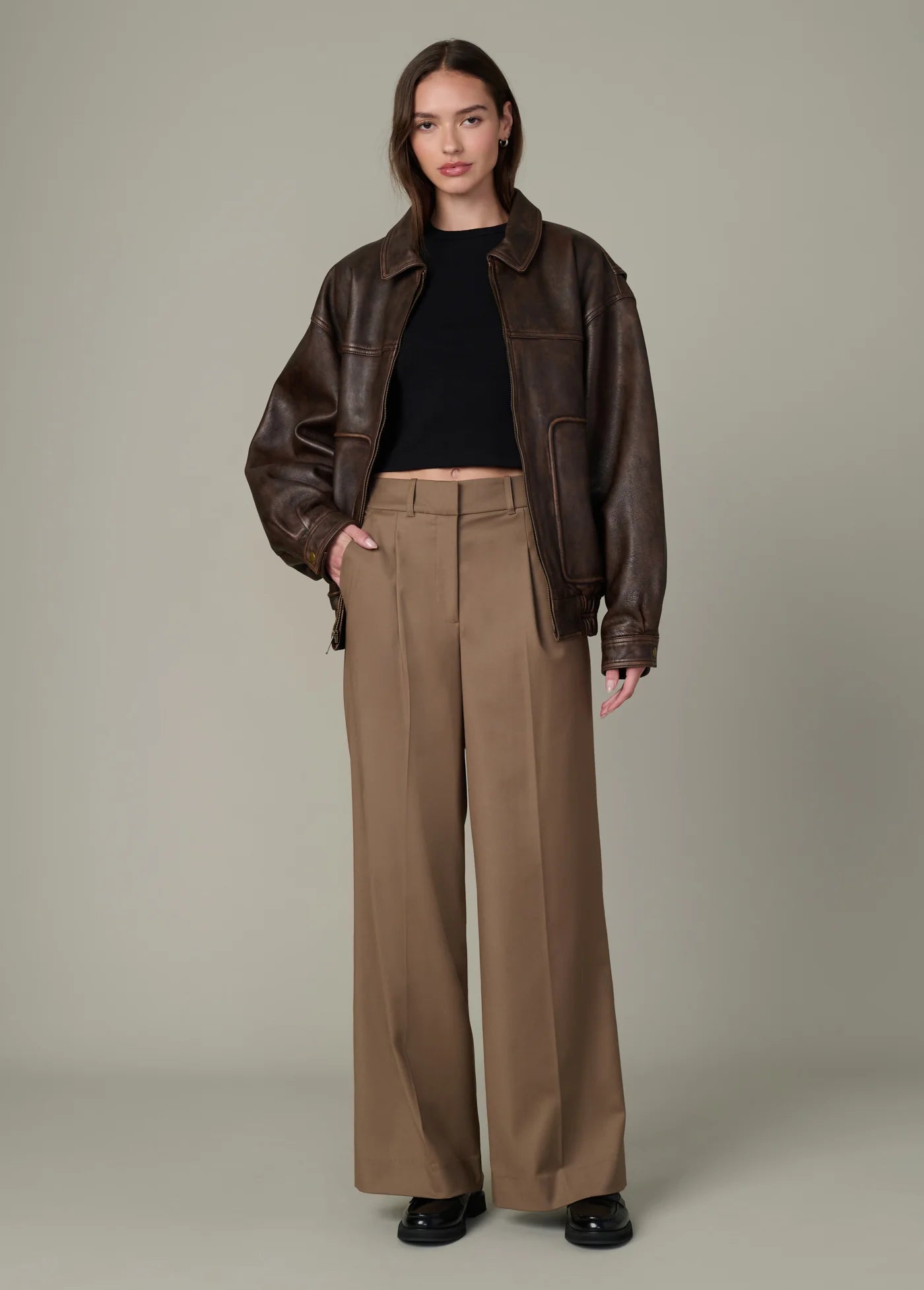 THE LUCA LEATHER BOMBER JACKET
