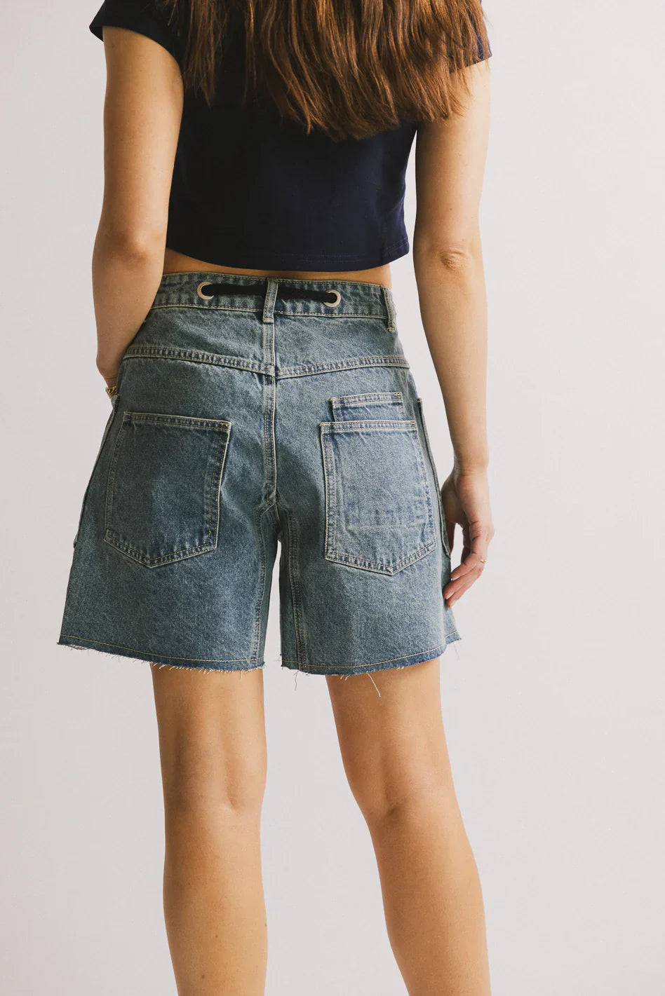 Finneas Denim Shorts in Medium Wash FINAL SALE