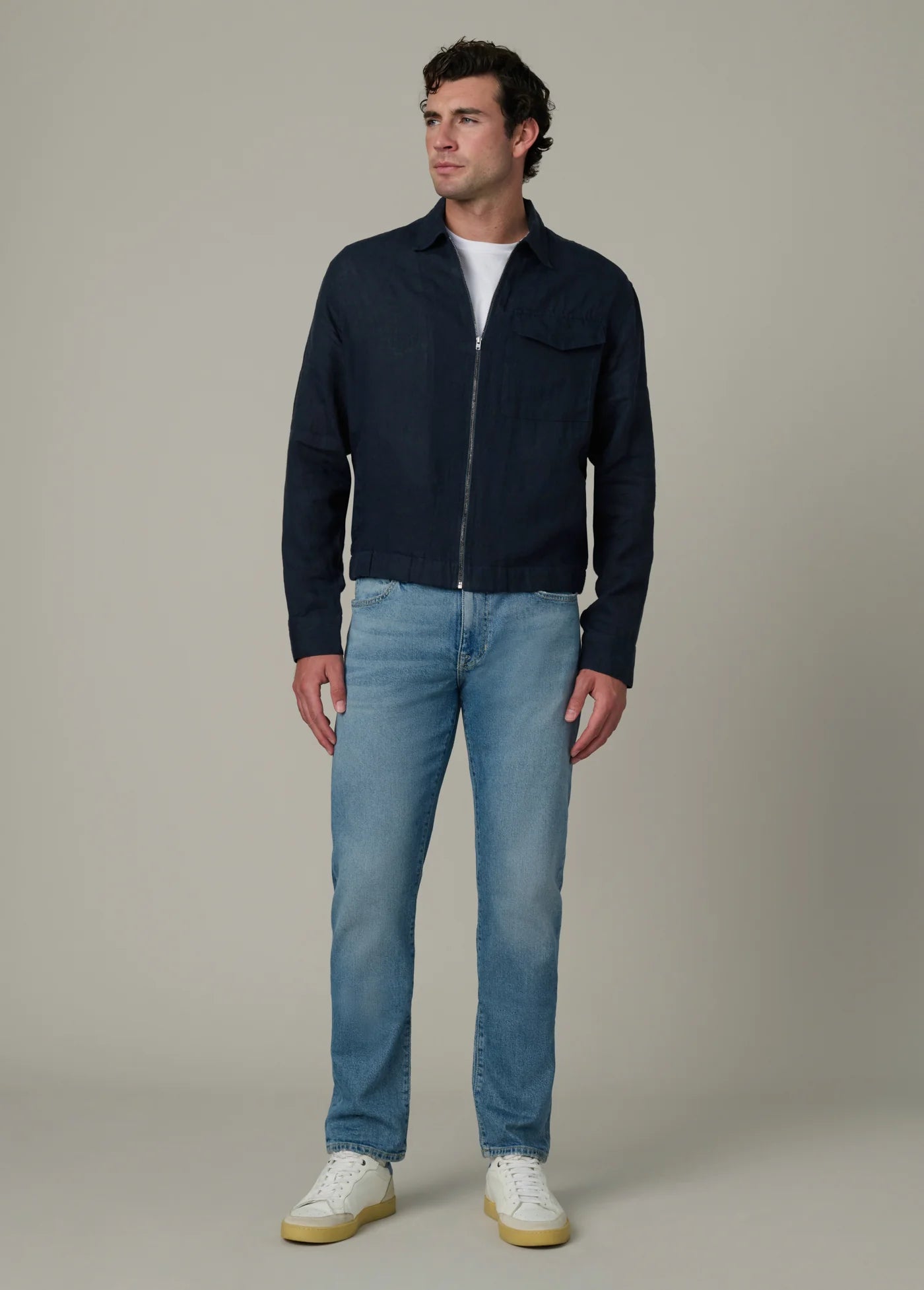LINEN ZIP JACKET