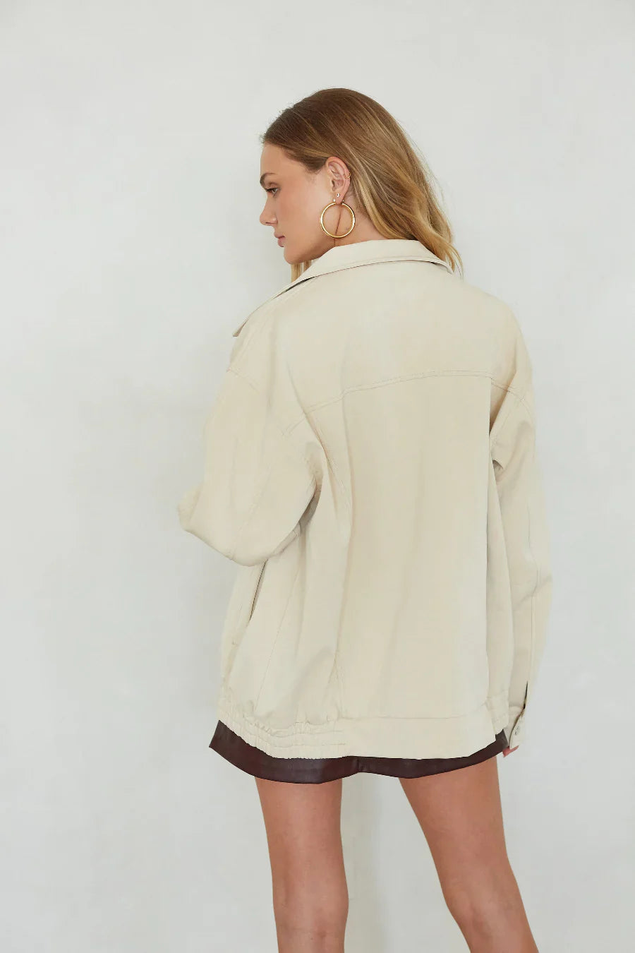 Frankie Faux Leather Oversized Jacket