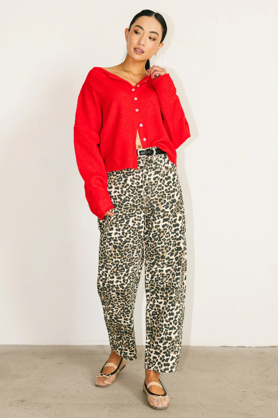 Maci Cardigan in Red