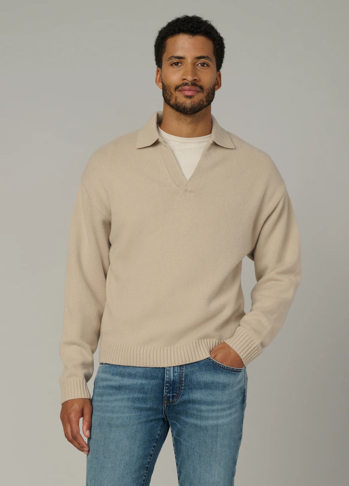 RELAXED POLO SWEATER