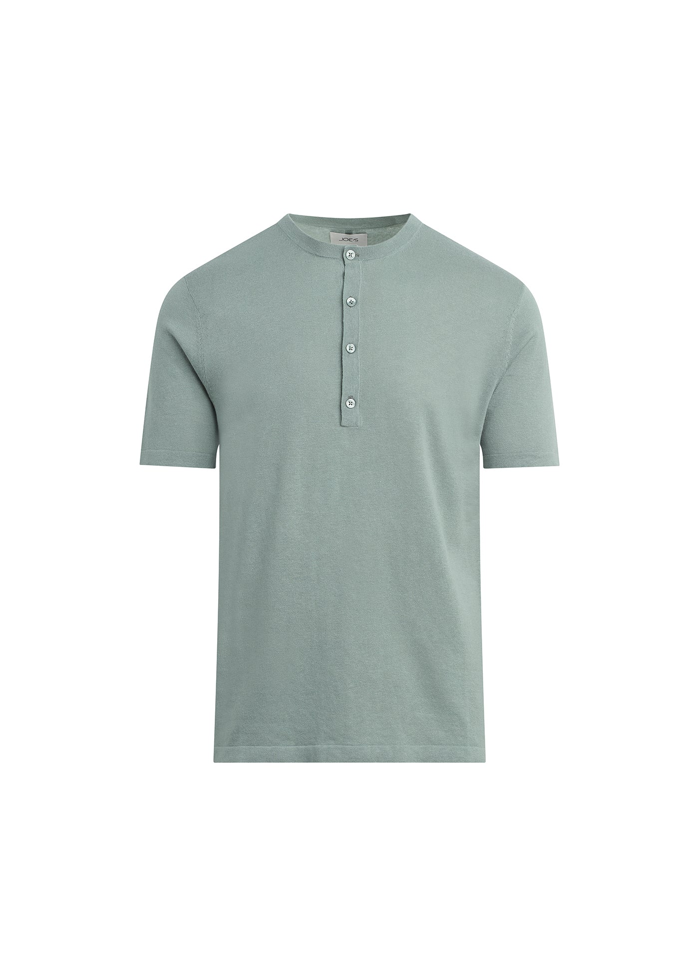 SHORT SLEEVE LINEN COTTON HENLEY