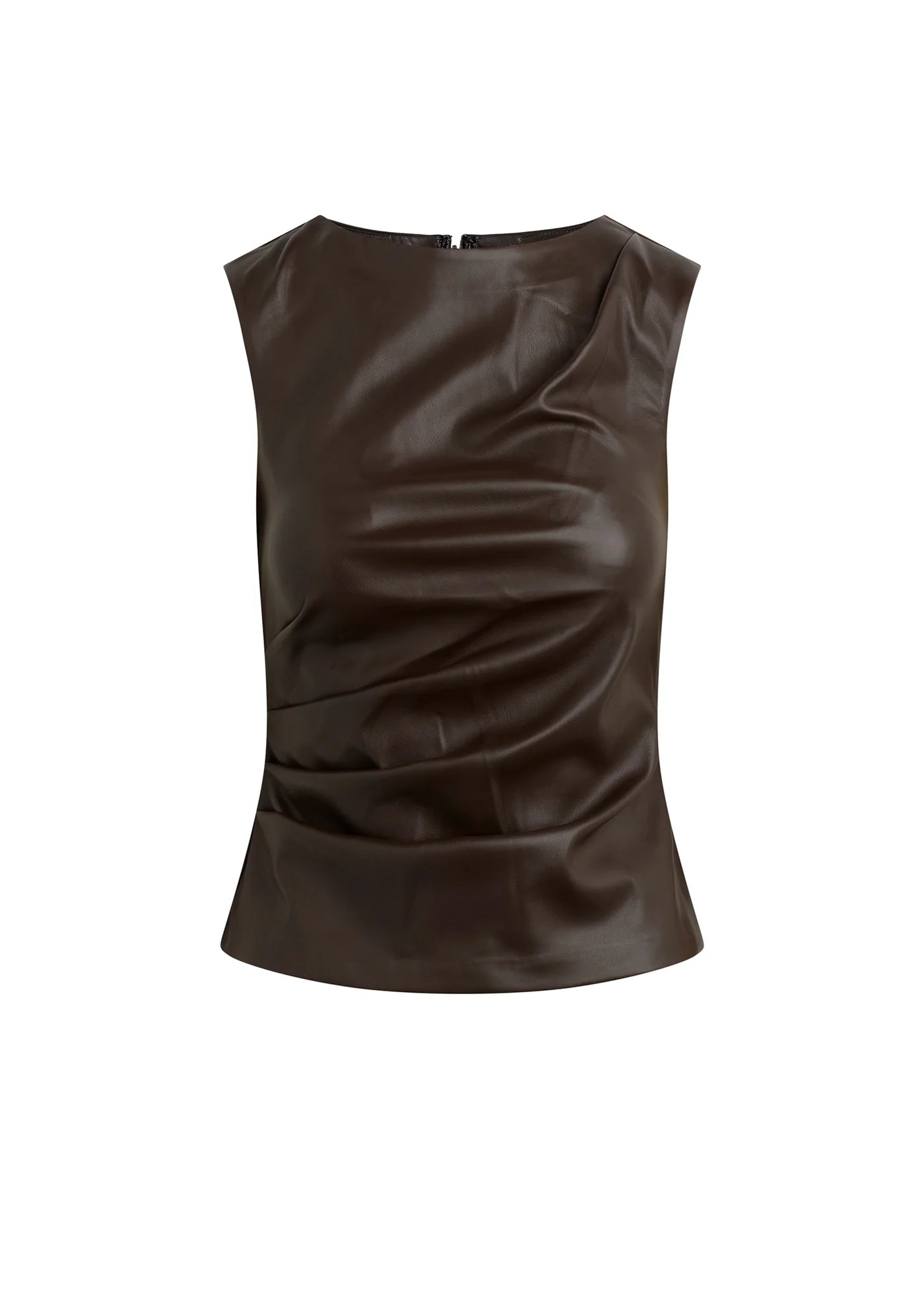 THE MEG VEGAN LEATHER TOP