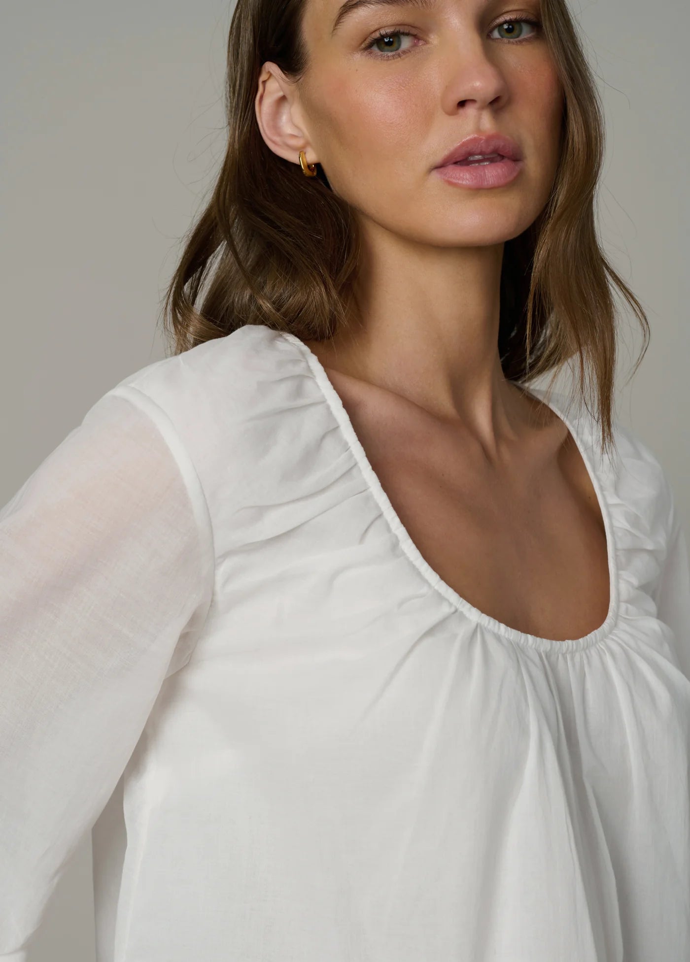 THE CARLI U NECK BLOUSE