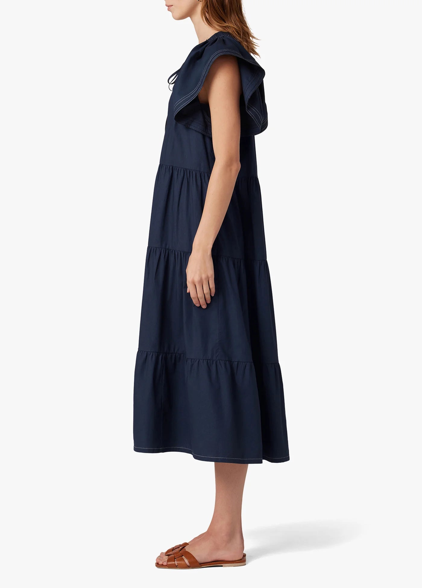 PORTIA FLUTTER SLEEVE DRESS