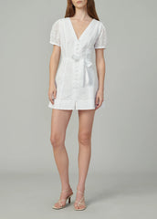 THE HALLE EYELET MINI DRESS