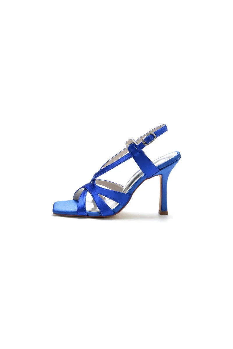 Open Toe Party Shoes with Satin