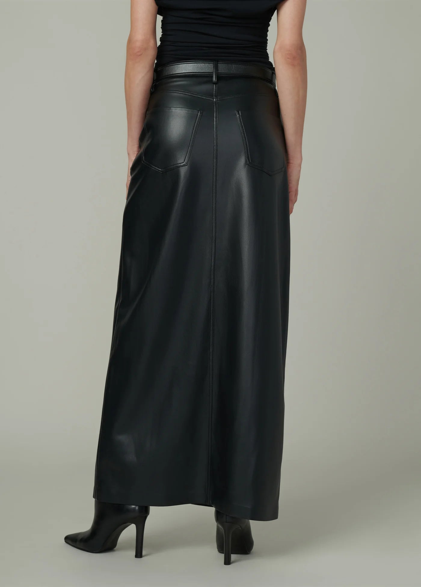 THE MARTINE MAXI SKIRT VEGAN LEATHER