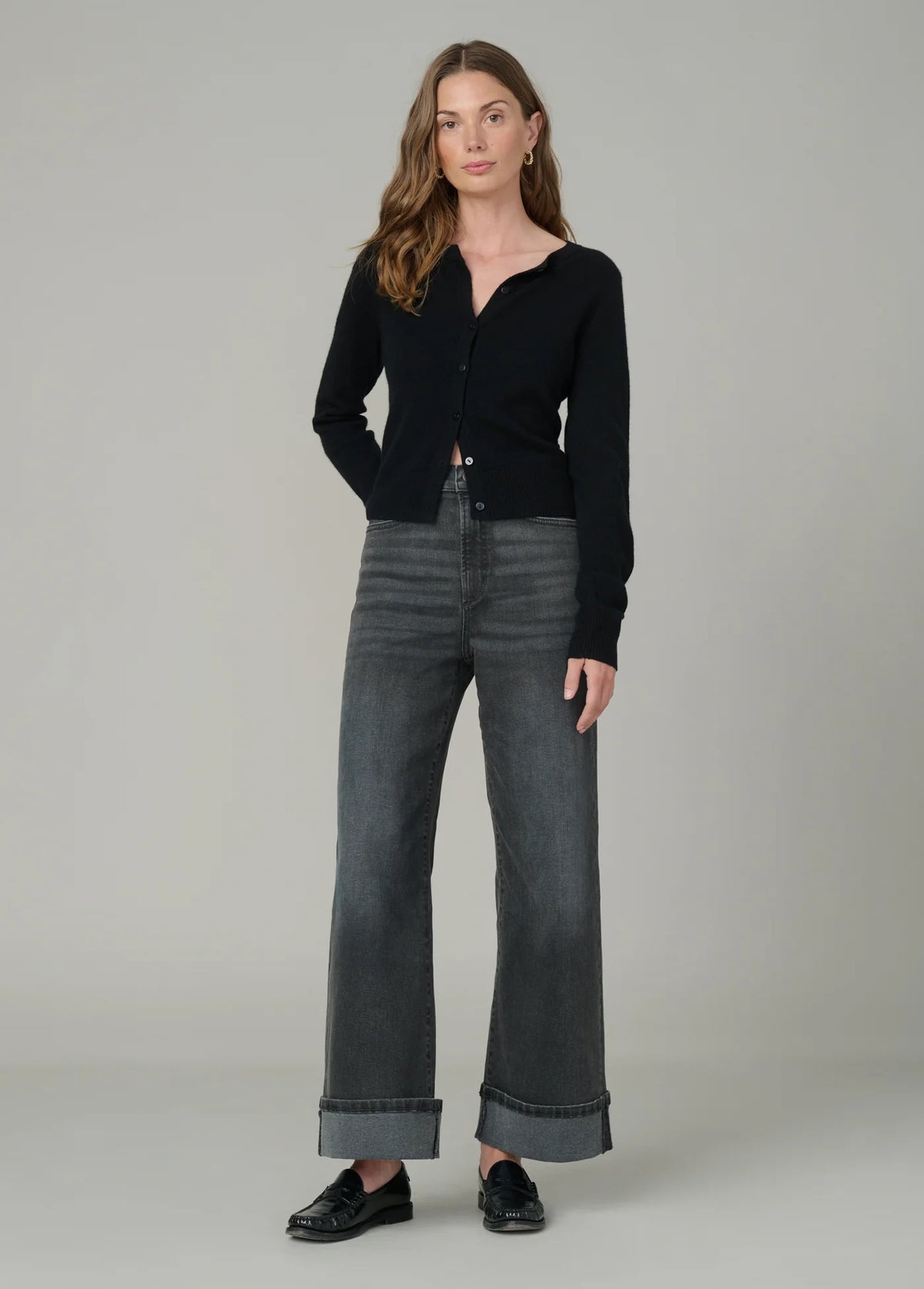 WIDE LEG CUFFED ANKLE