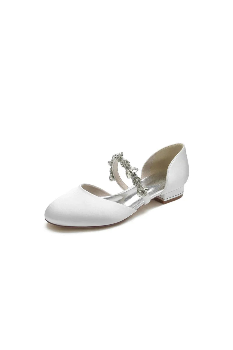 Flats with Rhinestone embellished Strap Party
