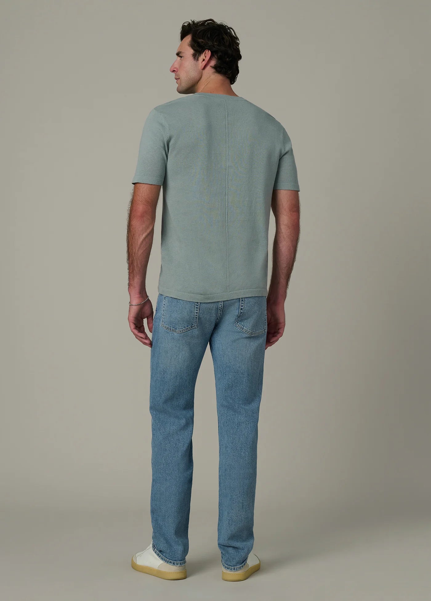 SHORT SLEEVE LINEN COTTON HENLEY