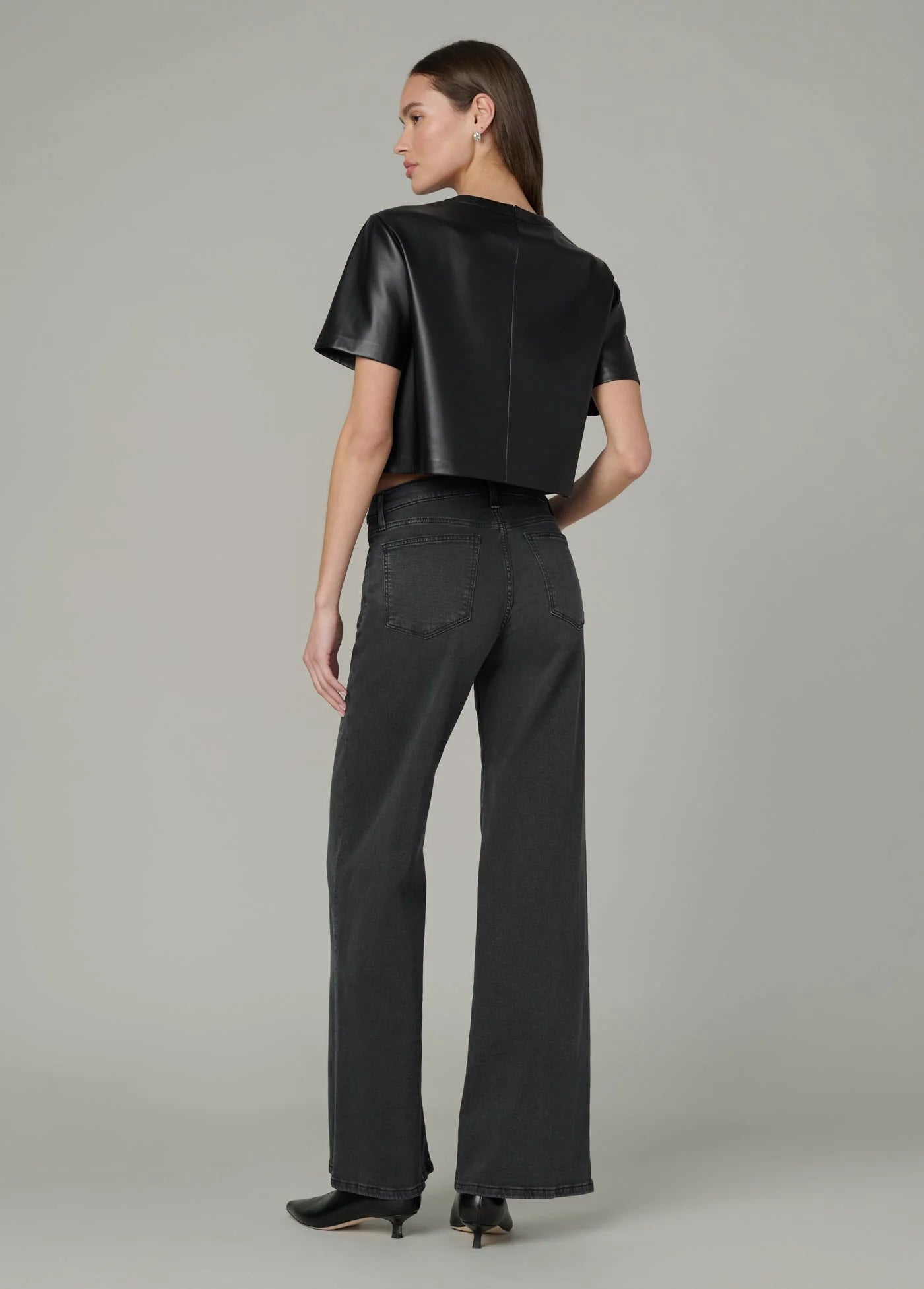 THE BOXY VEGAN LEATHER TEE