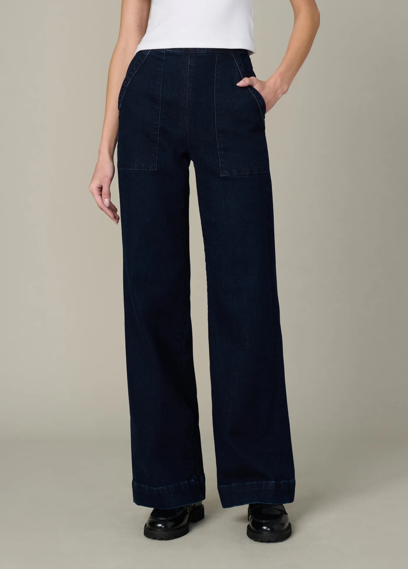 THE SIDE ZIP WIDE LEG
