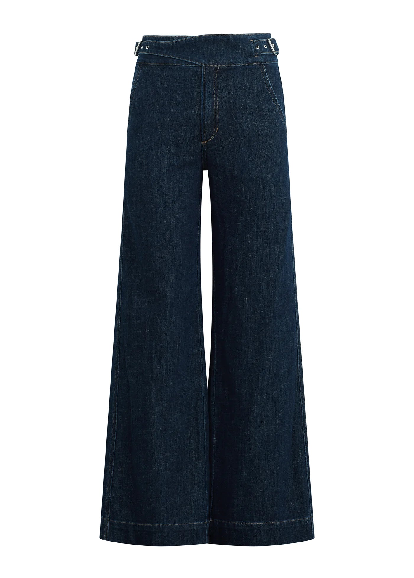 THE DOUBLE BUCKLE WIDE LEG SAILOR PANT